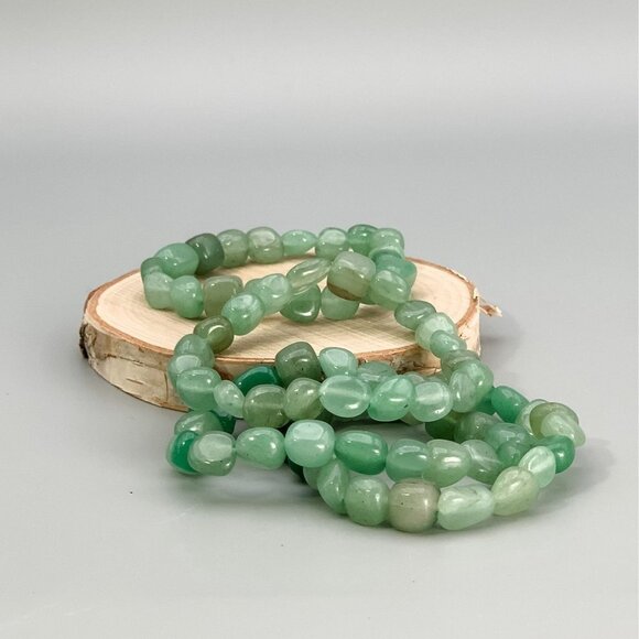 Green Aventurine Tumbled, Polished Stone Bracelet, Gift for Her - Picture 10 of 10